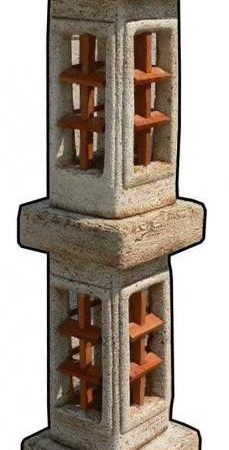 Pagoda dupla kőlámpás M140cm H35cm Sz35cm Súly103kg